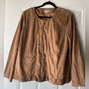 JM Collection Women’s Brown And Tan Jacket Size L